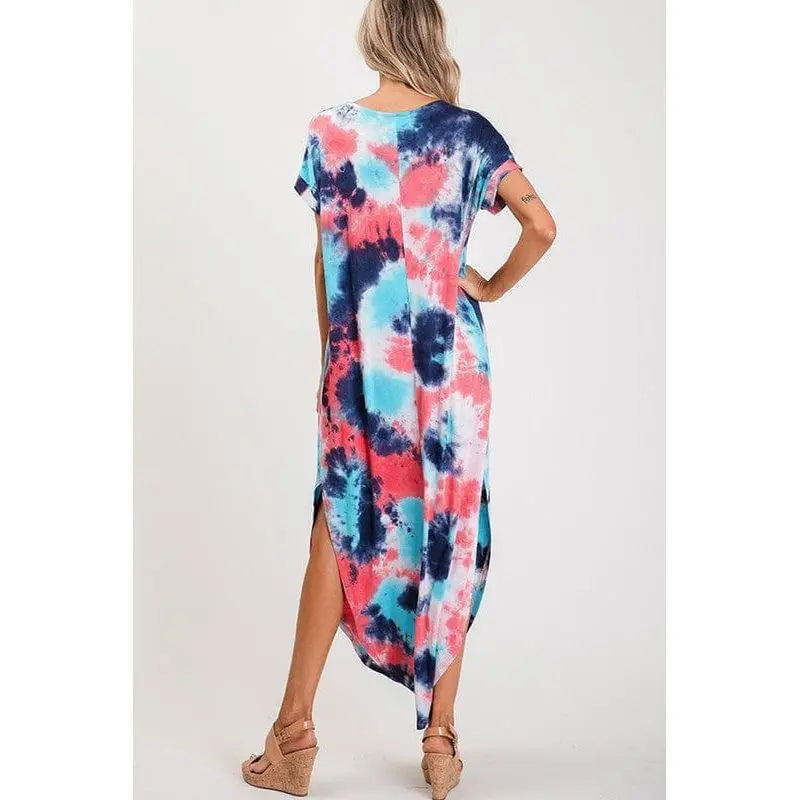 TIE-DYE MAXI DRESS.