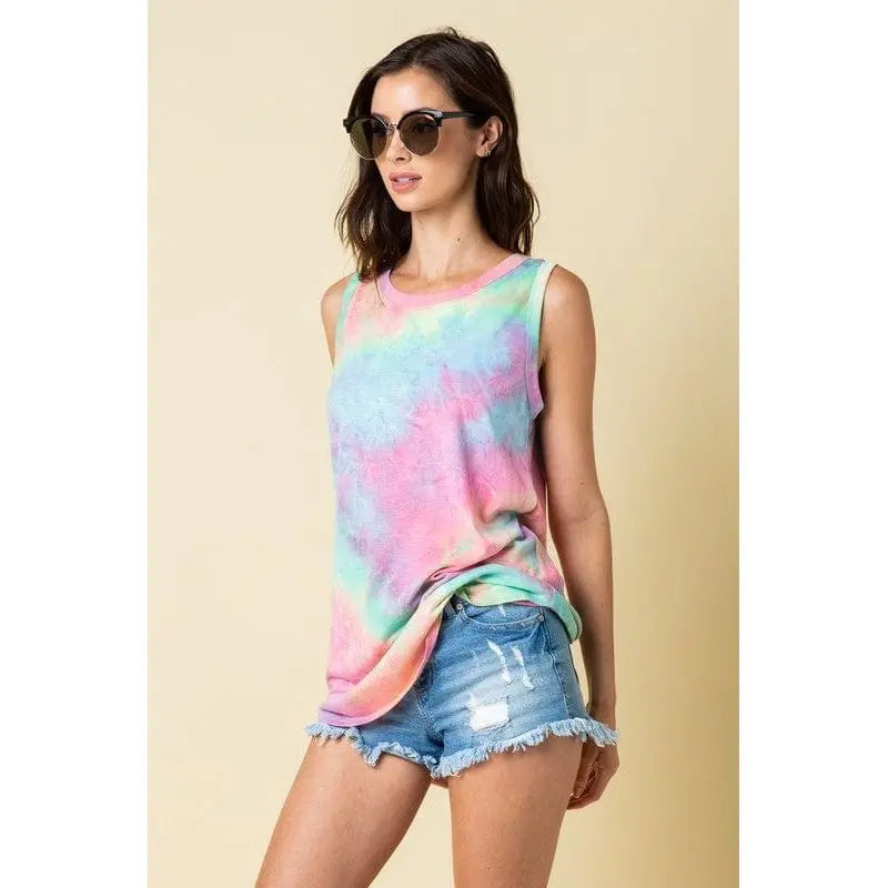Sleeveless Multi Tie Die Top LECCE