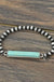 Bar natural turquoise stretch bracelet isac trading