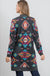 Aztec and solid open cardigan LECCE