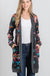 Aztec and solid open cardigan LECCE