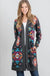 Aztec and solid open cardigan LECCE