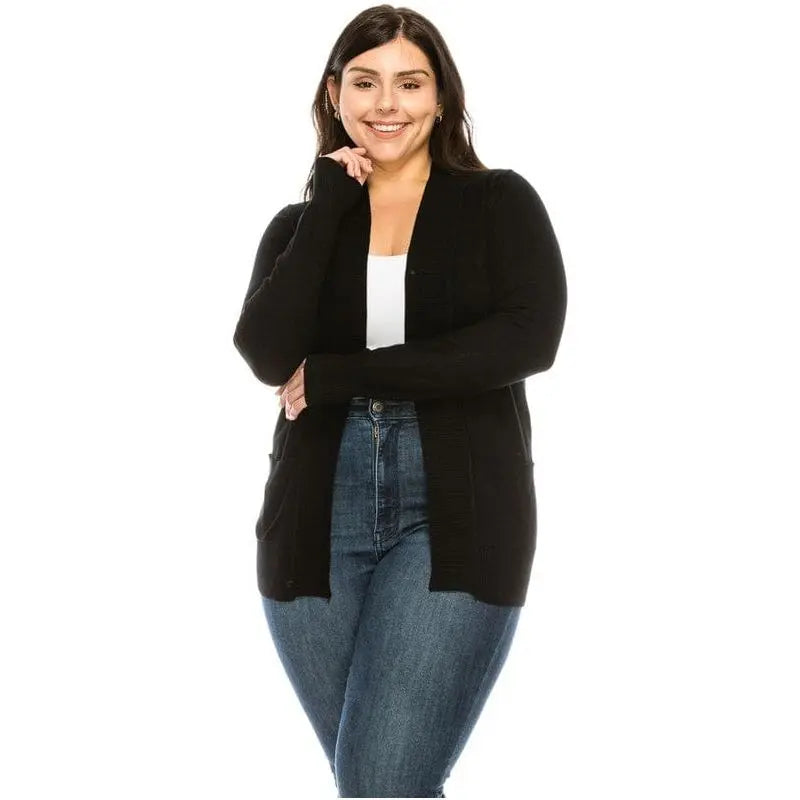 Open Cardigan  Plus Size