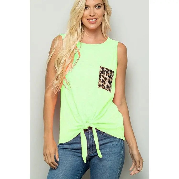 Solid top with animal print LECCE