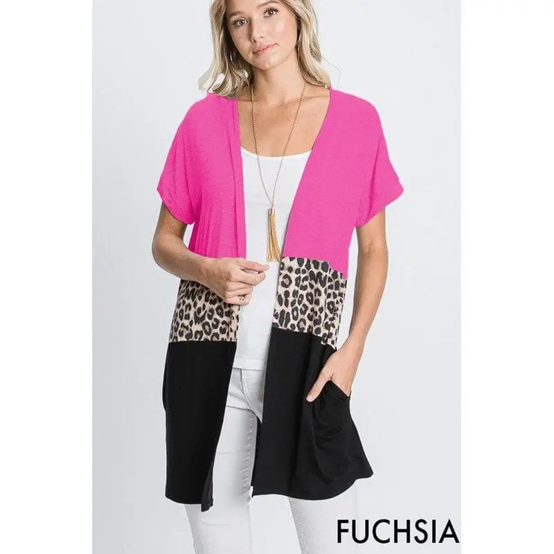 Sold and animal open cardigan LECCE