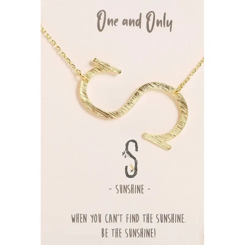 One and only initial gold dip short necklace LECCE
