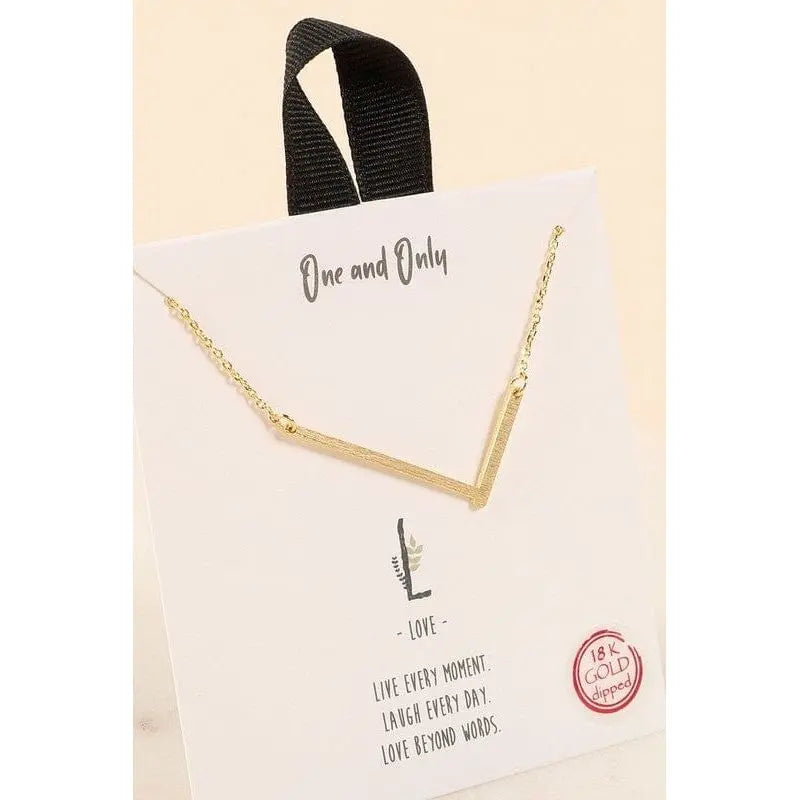 One and only initial gold dip short necklace LECCE