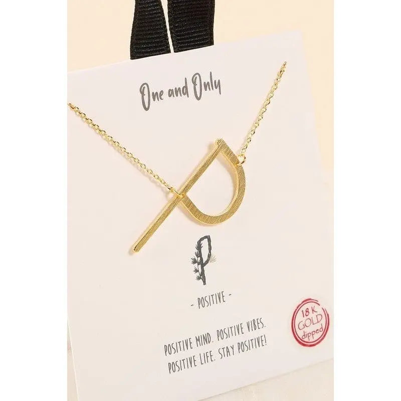 One and only initial gold dip short necklace LECCE
