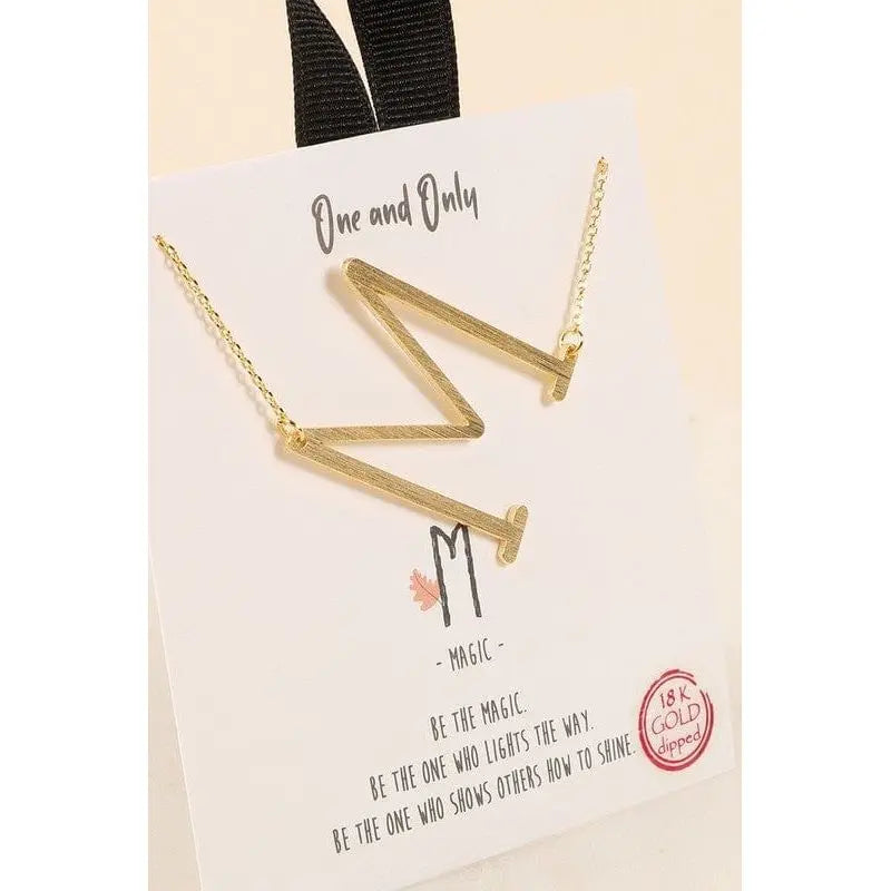 One and only initial gold dip short necklace LECCE