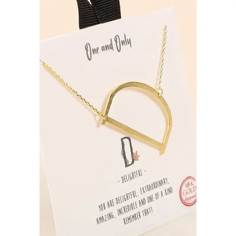 One and only initial gold dip short necklace LECCE