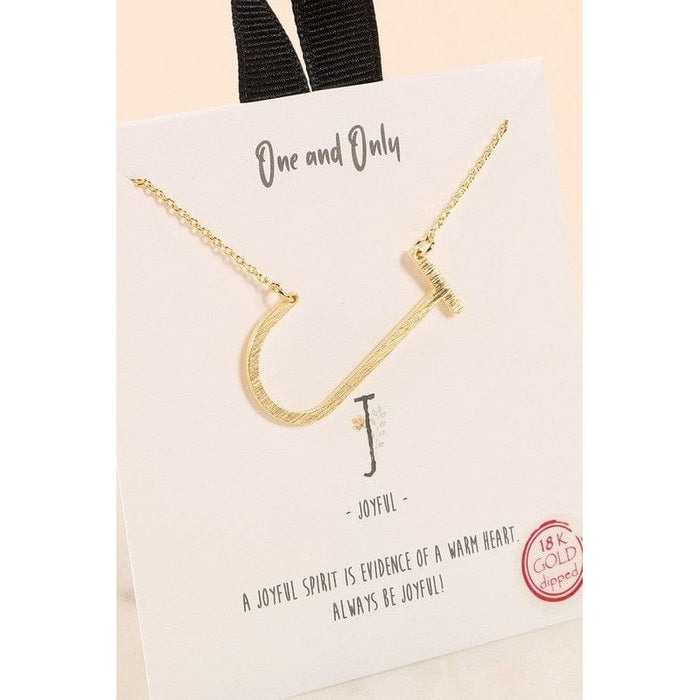 One and only initial gold dip short necklace