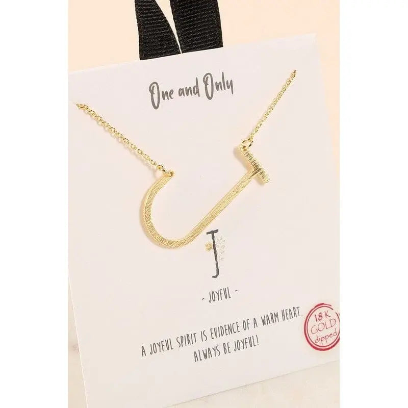 One and only initial gold dip short necklace LECCE