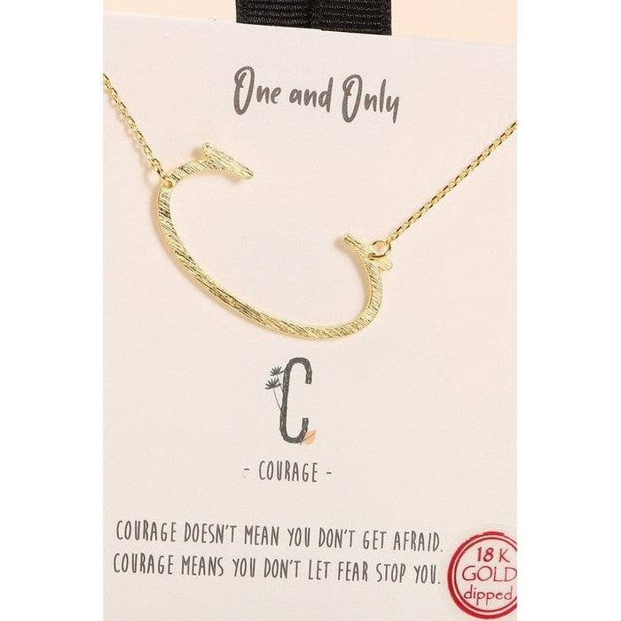 One and only initial gold dip short necklace