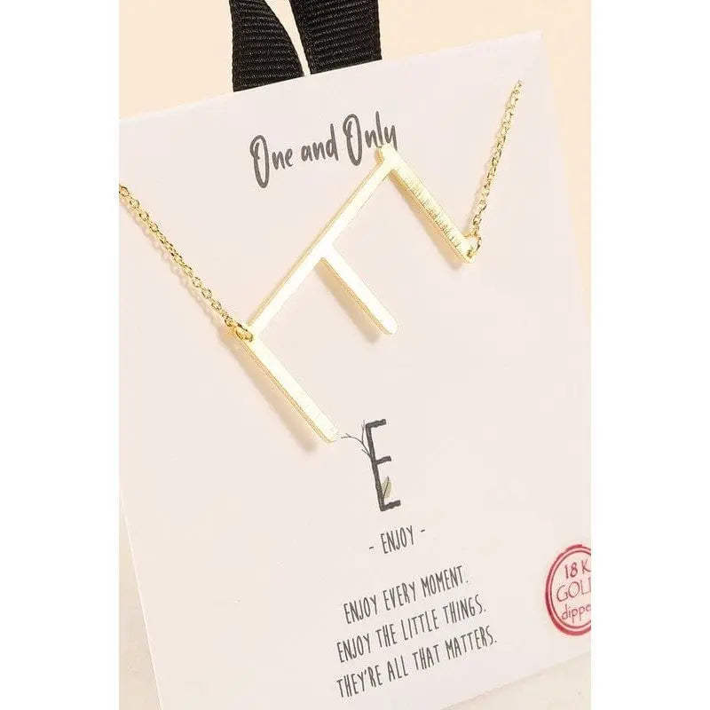 One and only initial gold dip short necklace LECCE