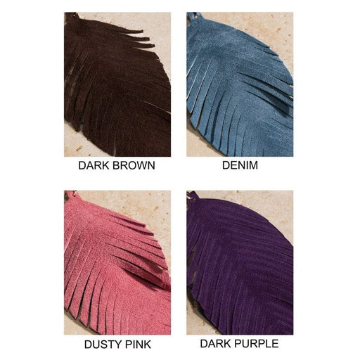 Genuine Leather Leaf Earrings