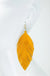 Genuine Leather Leaf Earrings