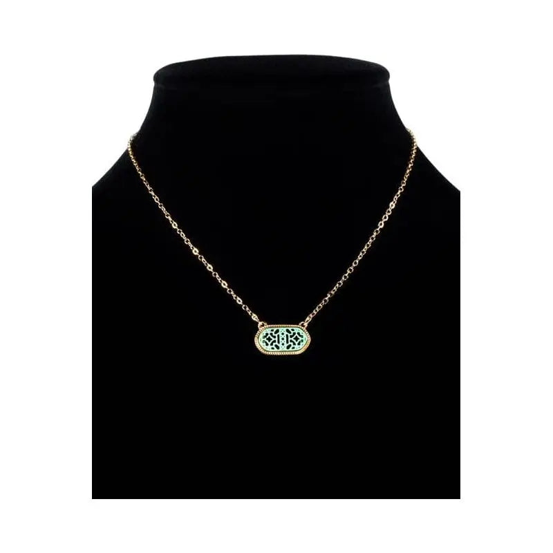 Oval filigree charm short necklace LECCE Boutique