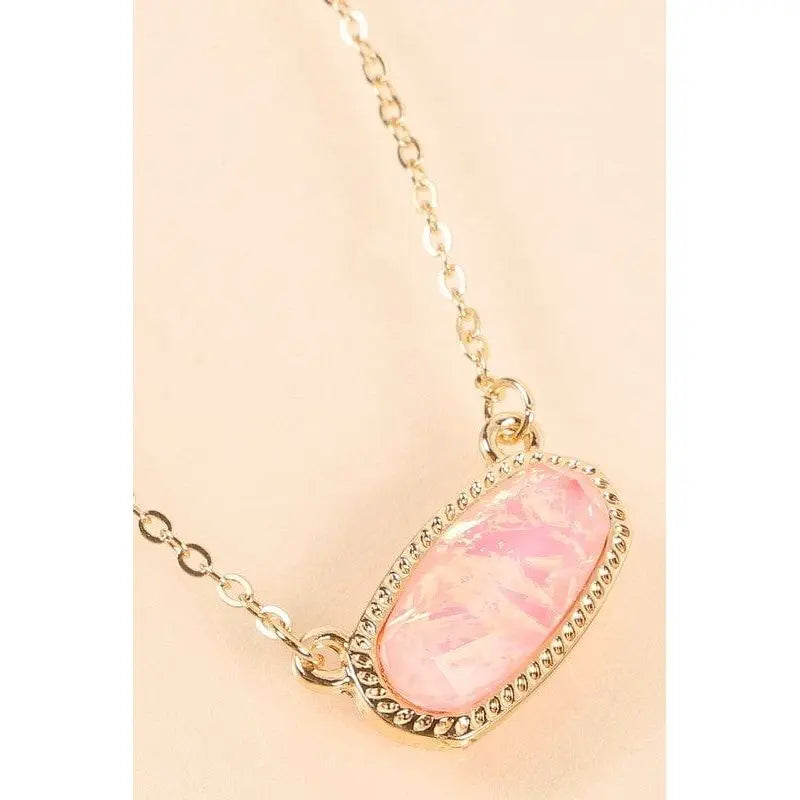 Gemstone Chain Short Necklace LECCE