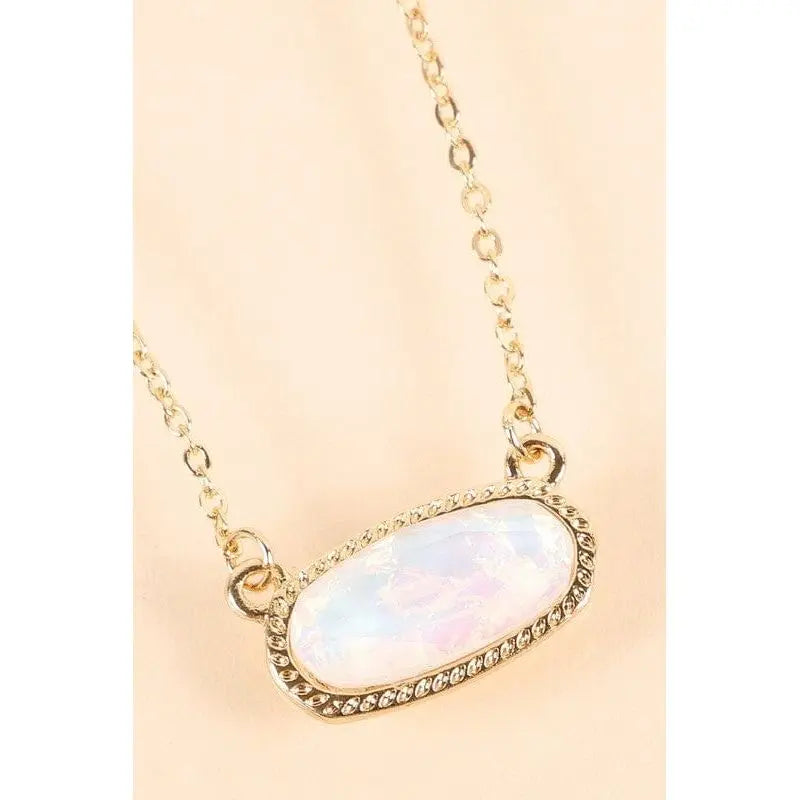Gemstone Chain Short Necklace LECCE