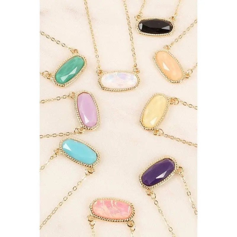 Gemstone Chain Short Necklace