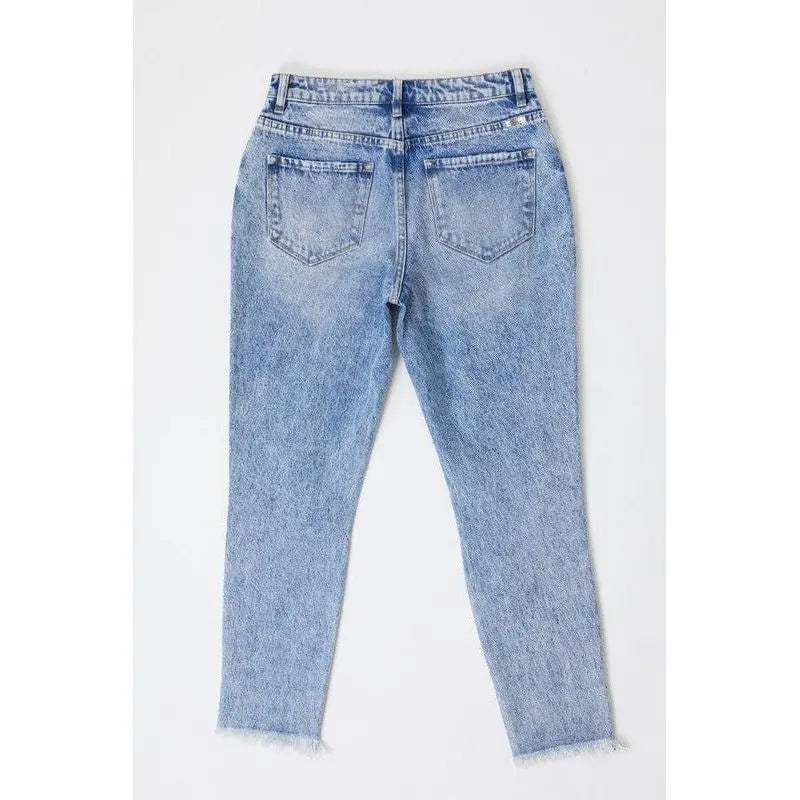 Kancan high rise distressed mom jeans KanCan