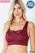 Seamless bra top with front lace cover LECCE