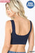 Seamless bra top with front lace cover LECCE