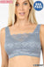 Seamless bra top with front lace cover LECCE