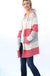 MULTI COLOR STRIPED POPCORN CARDIGAN LECCE