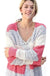 MULTI COLOR STRIPED POPCORN CARDIGAN LECCE