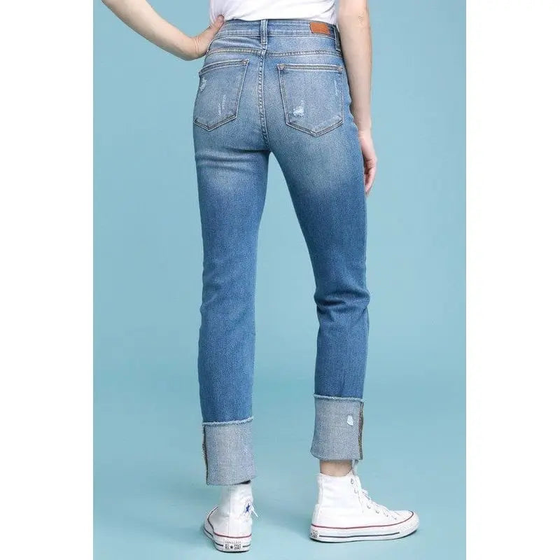 STRAIGHT CUFFED LEG Judy Blue