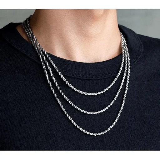 10k White gold rope - LECCE