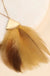 Feather Metal Pendant Long Necklace