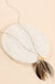 Feather Metal Pendant Long Necklace
