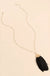 Feather Metal Pendant Long Necklace