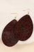 Animal Print Tear Drop Earrings LECCE