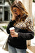 Fleece teddy leopard patched pullover LECCE