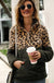 Fleece teddy leopard patched pullover LECCE
