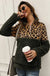 Fleece teddy leopard patched pullover LECCE