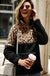 Fleece teddy leopard patched pullover LECCE