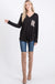 Animal leopard and solid contrast top LECCE