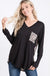 Animal leopard and solid contrast top LECCE