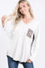 Animal leopard and solid contrast top LECCE