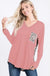 Animal leopard and solid contrast top LECCE