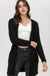 Popcorn Eyelash Open Front Long Line Cardigan Love tree