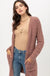 Popcorn Eyelash Open Front Long Line Cardigan Love tree