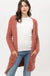 Popcorn Eyelash Open Front Long Line Cardigan Love tree