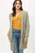 Popcorn Eyelash Open Front Long Line Cardigan Love tree