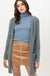 Popcorn Eyelash Open Front Long Line Cardigan Love tree