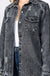 Distressed black shirt style jacket American Bazi